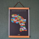 Poster "Groafschup Bäinthem" schwarzer Hintergrund