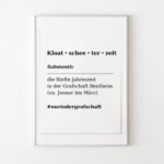 Poster - Wörterbuch Kloatscheeterzeit