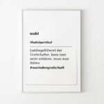 Poster - Wörterbuch wohl
